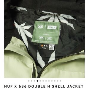 HUF x 686 Double H Shell Jacket – HUF Green – Size L